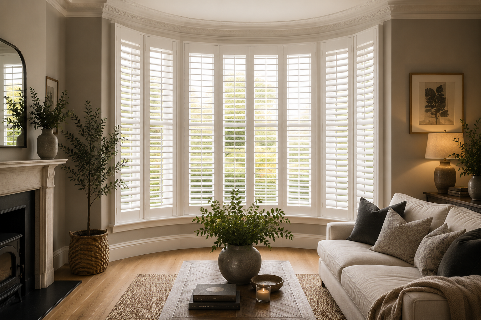 Beautiful Bay Window Shutters by Warmseal Windows